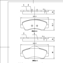 ZWD662 GDB1992 sales hot sale automotive no asbestos brake pad sets with rubber shim